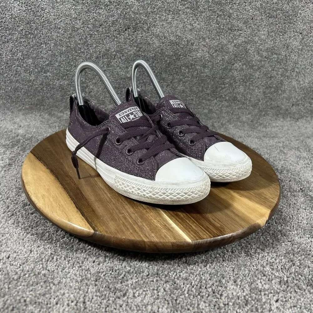 Converse Chuck Taylor All Star Shoreline Youth Girls Size 3 Purple Slip On Shoes